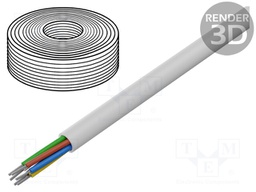 Wire; SCYY; round; stranded; Cu,tinned; 8x0,22mm2; PVC; white; 150V