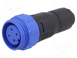 Connector: circular; plug; female; PIN: 4; w/o contacts; for cable