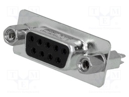 D-Sub; PIN: 9; socket; female; with threaded screw; Locking: screws