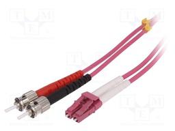 Connector: fiber optic; patchcord; multi mode duplex (MM); ST,LC
