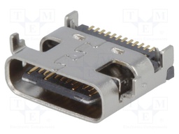Socket; USB C; SMT; angled 90°; USB 3.1