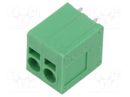 PCB terminal block; Contacts ph: 5mm; ways: 2; straight; terminal