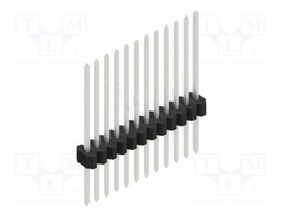 Connector: pin strips; pin header; male; PIN: 12; 1.27mm; THT; 1x12