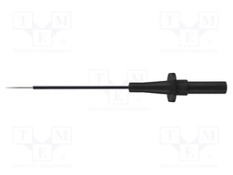 Test probe; 5A; black; Socket size: 4mm; Plating: nickel plated
