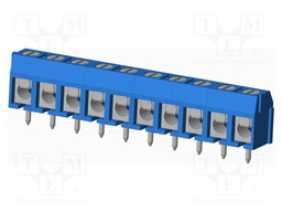 Connector: PCB terminal block; terminal; angled; Plating: tinned