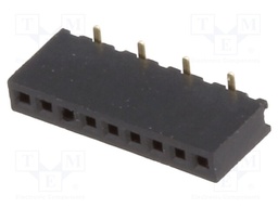 Socket; pin strips; female; PIN: 9; straight; 1.27mm; SMT; 1x9; 1A