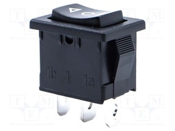 ROCKER; SP3T; Pos: 3; (ON)-ON-(OFF); 8A/250VAC; black; none; R1966
