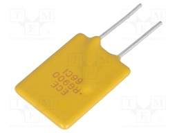 Fuse: PTC polymer; 9A; Pitch: 5.1mm; Leads dim: Ø0.81x7.6mm