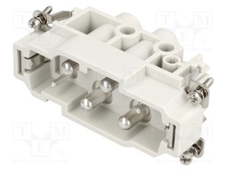 Connector: HDC; contact insert; male; S-K; 4+2+PE; size 16B; 500V
