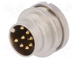 Connector: M16; male; for panel mounting,rear side nut,screwed