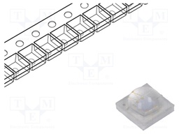 LED; convex; 3.45x3.45x2.15mm; Pmax: 3W; P opt: 600÷700mW