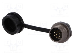 Socket; male; ST12; PIN: 7; IP67; 5A; soldering; 125V; 0.75mm2