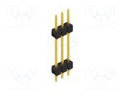 Connector: pin strips; pin header; male; PIN: 3; 2.54mm; THT; 1x3