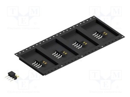 Connector: pin strips; pin header; male; PIN: 4; 2.54mm; SMT; 1x4