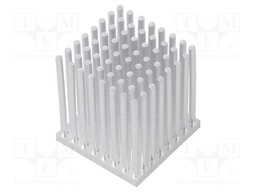 Heatsink: extruded; grilled; natural; L: 30mm; W: 30mm; H: 33mm