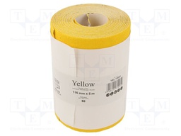 Cleaning cloth: sandpaper; Granularity: 60; W: 115mm; L: 5m