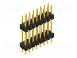 Connector: pin strips; pin header; male; PIN: 16; 2.54mm; THT; 2x8