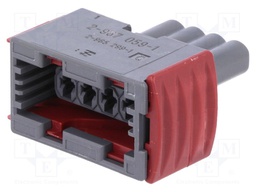 Connector: automotive; JPT; plug; female; PIN: 4; w/o contacts; grey
