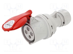 Connector: AC supply 3-phase; plug; female; 16A; 400VAC; IEC 60309