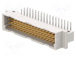 Socket; DIN 41612; type C; male; PIN: 48; a+b+c; THT; angled 90°