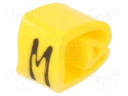 Markers for cables and wires; 2.5÷5mm; PVC; yellow; leaded