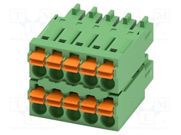 PCB connector, nominal cross section: 1.5 mm?, color: green,