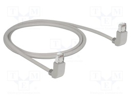 Patch cord; S/FTP; Cat: 6a; RJ45 up angled plug,both sides; Cu; 1m