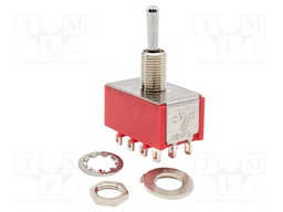 TOGGLE SWITCH, 4PDT, 5A, 120VAC, 28VDC