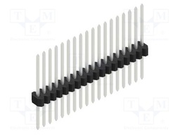 Connector: pin strips; pin header; male; PIN: 18; 1.27mm; THT; 1x18