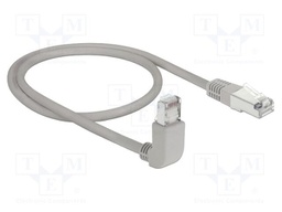 Patch cord; S/FTP; Cat: 6a; RJ45 plug,RJ45 up angled plug; Cu