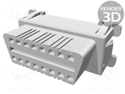 Connector: diagnostic OBD II; socket; female; PIN: 16