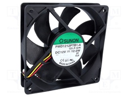 Fan: DC; axial; 12VDC; 120x120x25mm; 254.84m3/h; 54dBA; Out: F type
