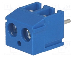 PCB terminal block; angled 90°; 3.81mm; ways: 2; on PCBs; 0.5mm2