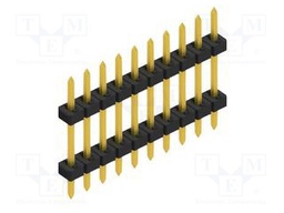 Connector: pin strips; pin header; male; PIN: 10; 2mm; THT; 1x10
