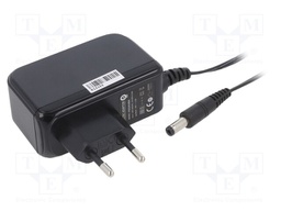 Power supply: switched-mode; voltage source; 24VDC; 1A; 24W; plug
