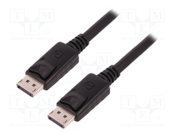 Cable; DisplayPort 1.2; DisplayPort plug,both sides; 3m; black