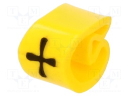 Markers for cables and wires; 2.5÷5mm; PVC; yellow; leaded