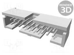Socket; IDC; male; PIN: 20; straight; THT; gold-plated; 2.54mm