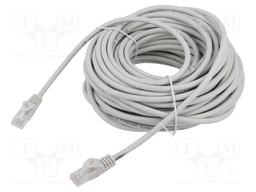 Patch cord; U/UTP; 6; stranded; Cu; PVC; grey; 20m; 26AWG