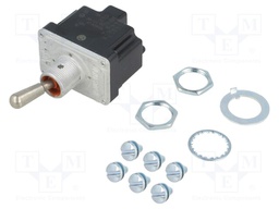 Switch: toggle; Pos: 2; DPST; (OFF)-ON; 6A/230VAC; 18A/28VDC; IP67