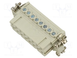 Connector: HDC; contact insert; female; CDA; PIN: 16; 16+PE; 16A