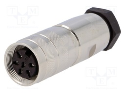 Connector: M16; female; for cable; IP65,IP67; plug; soldering; 300V