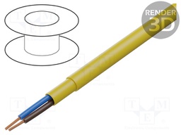 Wire; 2x0,75mm2; unshielded; 300/500V; PUR; Cu; stranded; yellow