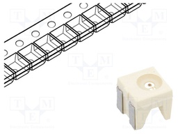 LED; SMD; 4040; red; 71÷180mcd; 3.8x3.8x2.85mm; 120°; 1.83÷2.33V