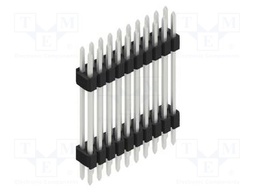 Connector: pin strips; pin header; male; PIN: 20; 1.27mm; THT; 2x10