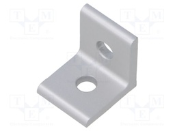 Angle bracket; for profiles; W: 18mm; H: 20mm; L: 20mm; aluminium