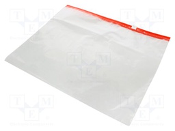 Slider bag; L: 280mm; Width: 350mm; Thick: 70um; transparent; 50pcs.