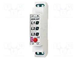 Voltage indicator; 3x230÷400VAC; IP20; for DIN rail mounting