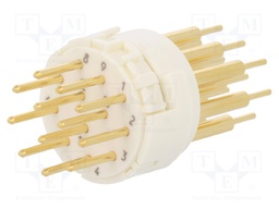 Connector: M23; PIN: 12; male; THT; 200V; 8A; Series: Han M23