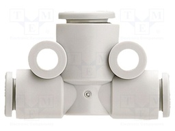 Tee fitting; plug-in; -1÷10bar; Mat: polypropylene; T type branch